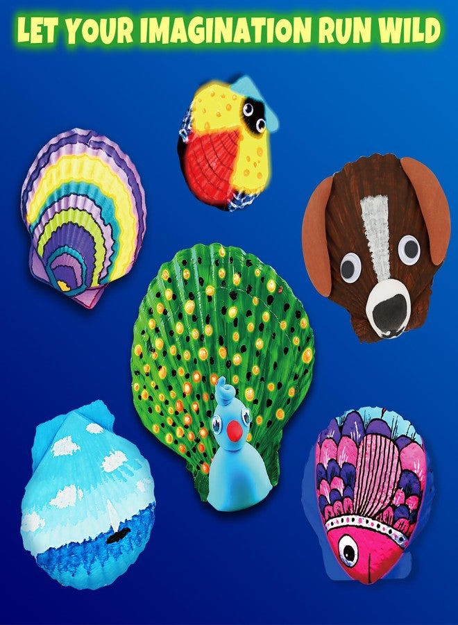Nicmore Kids Sea Shell Art & Crafts: Glow in The Darkness Painting Kits Crafts for Age 4-6 4-8 8-12 Gift for Boys Girls Art Supplies Activities Toy Gifts for 3 4 5 6 7 8 9 10 11 12 Year Old - Image 4